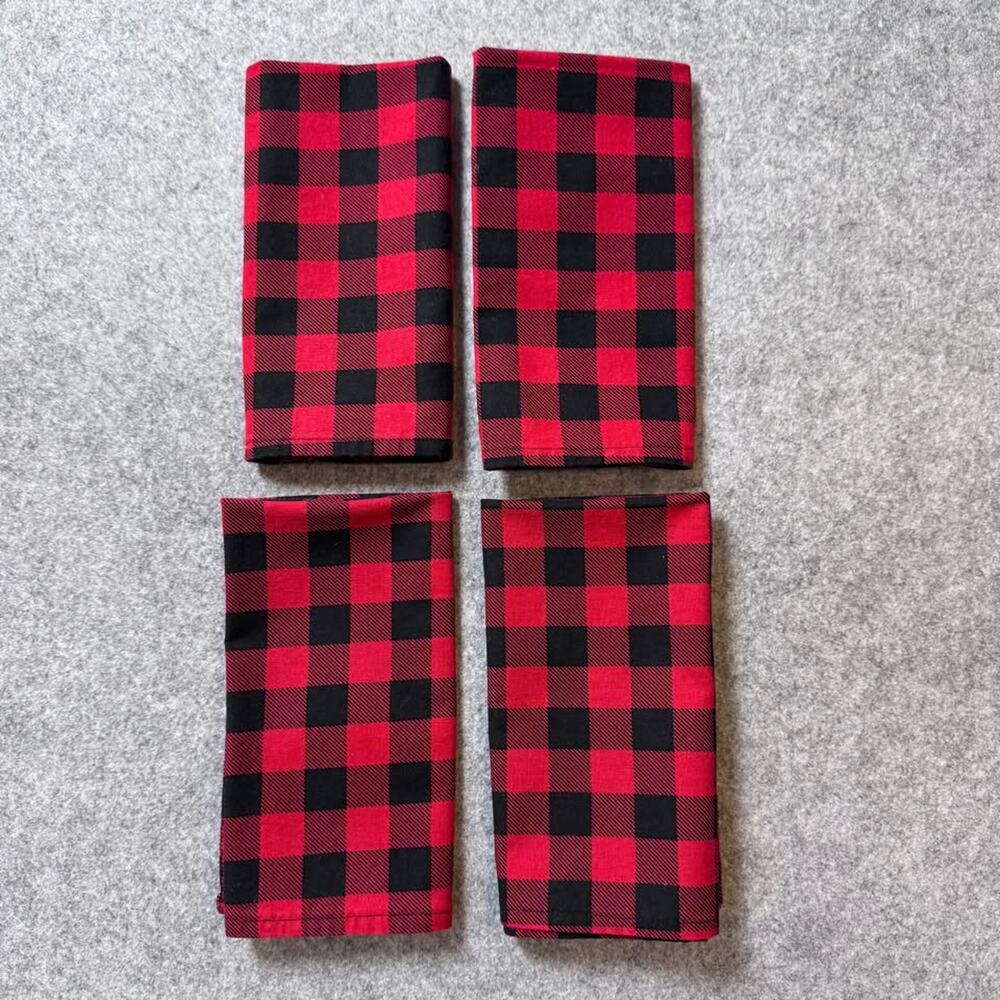 Buffalo Plaid Cloth Napkins – Set of 4
